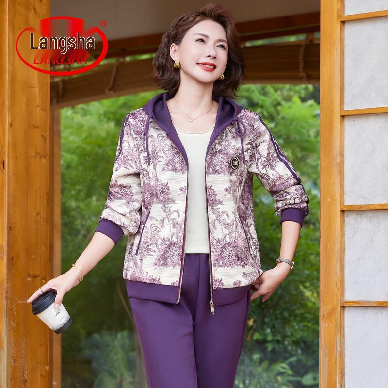 LangSha Women s Casual Autumn Tracksuit Set 5XL