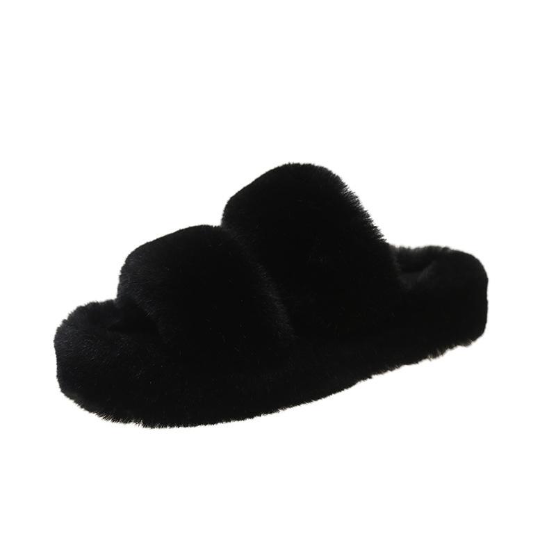 Wear Mao Mao Slippers At Home Women's 2025 Winter New Warm and Non-slip Outer Wear Korean Version Ins Tide Large Size 41