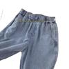 Women's Light Blue High-Waisted Tencel Denim Jeans, Loose Straight Leg, Petite & Plus Sizes, Summer Thin Style