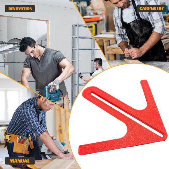 Positioning Ruler Portable Scribing Triangle Tool Compact Design Lightweight Precise Centering Marking Guide Measurement Tool