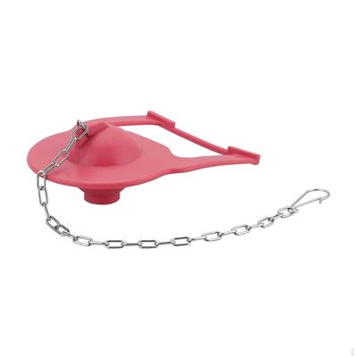 Toilet Flapper Replacement Rubber Water Saving Stopper with Chain for Bathroom