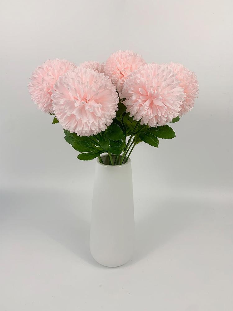 10 Pcs Artificial Chrysanthemum Ball Silk Flowers Flowers for Bride 52cm Single Stem Chrysanthemum for Wedding Bouquets Party Home Garden Decor