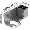 Hairdryer Holder Wall Mounted Hair Dryer Holder Hair Straightener Holder And Accessories Organiser (grey) - DD