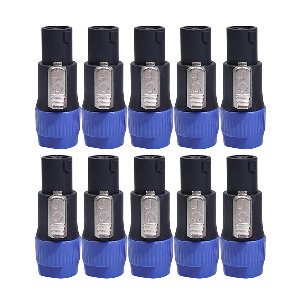 10/20PCS Audio Cable Plug Adapter 4-Pole plug 4Pins NL4FC Connector Aviation Plugs Ohm Plug Speaker Audio Cable Wire Plug Adapte