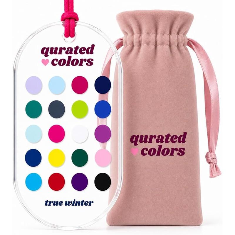 Color Analysis Oval Template Card - 12 Portable Guide for Clothing and Makeup Color Matching