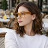 New Fashion Handmade Acetate Glasses Frame Women High End Optical Myopia Reading Glasses Men Anti Blue Light  Eyeglass