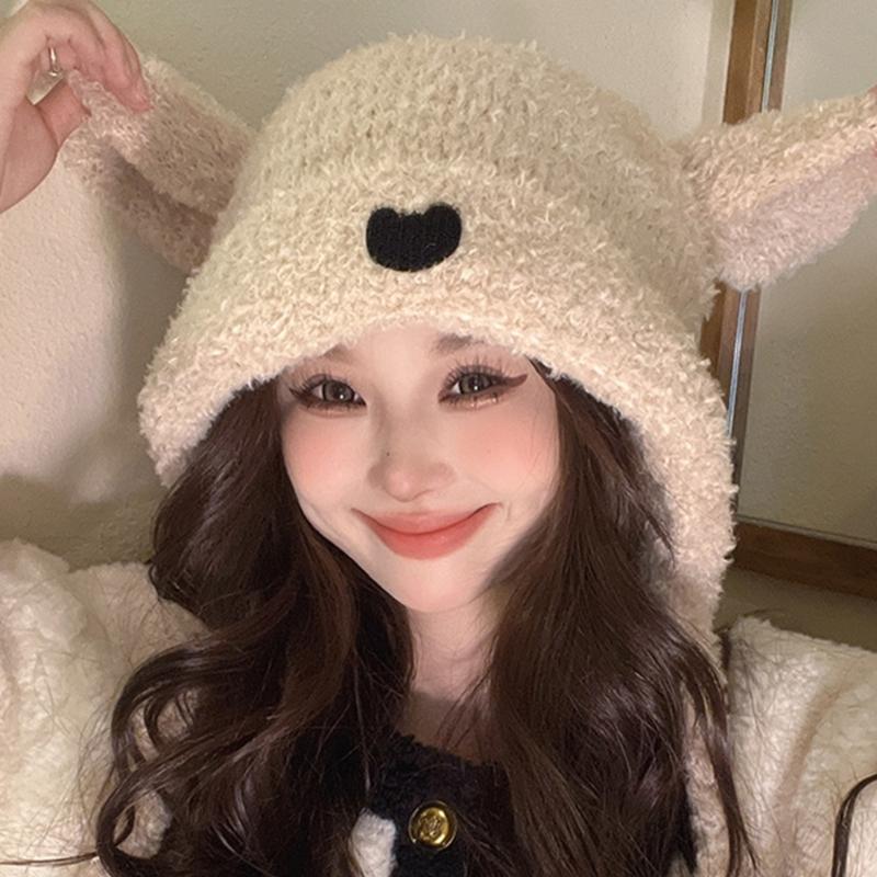Mädchen Bärenmütze Y2K Fellohren Mütze Felliger Bär Geschenke Warme Wintermütze Erwachsene Kinder Fellohren Winter Foto-Requisiten