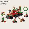 TOYLINX DIY Bricks Toys Christmas Series Building Blocks Set with Light Creative Winter Village House for Kids Xmas Gifts