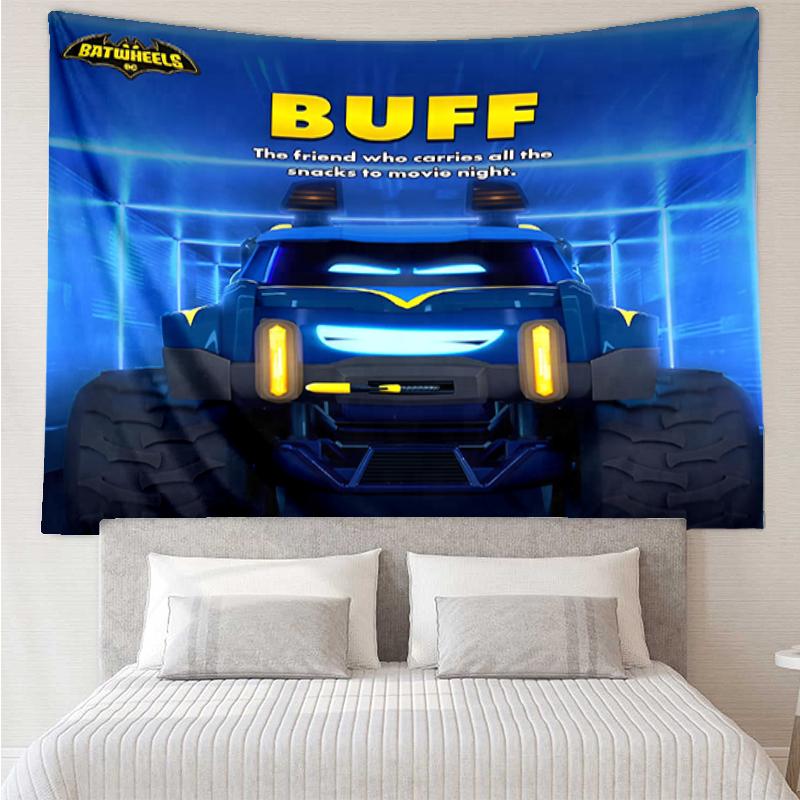 Car Print Tapestry, Backdrop, Easy Setup, Ideal for Bedroom, Office & Living Room, with Aesthetic Wall Hanging Decor.