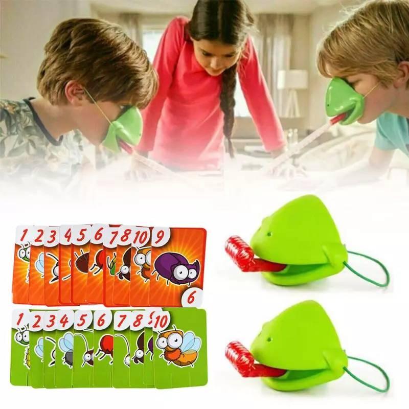 Engaging Colorful Frog Tongue Toy For Kids Fun Interactive Tabletop Game Experience