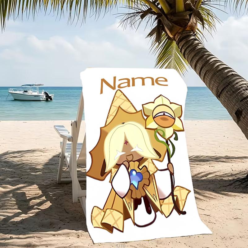 Customizable personalized beach towels Cookie Run Kingdom themed designs.Suitable for the beach, yoga, sports;ideal as beach accessories