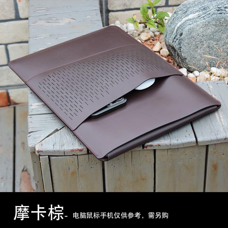 Slim Laptop Sleeve Case MacBook Air Pro 13.3 14 15.3 Inch M1 M2 M3 Chip Protective Inner Bag PU Leather