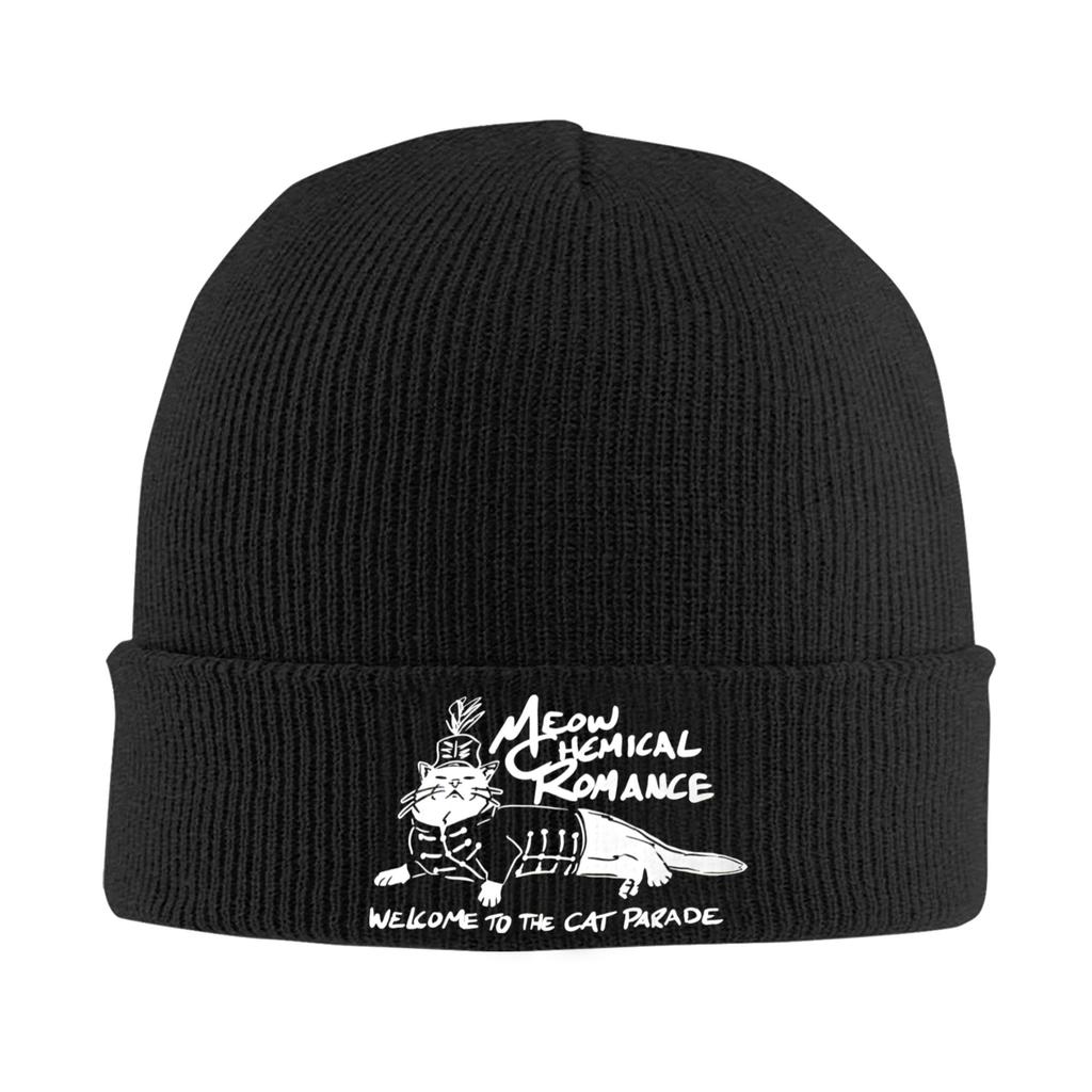 MCR My Chemical Romance Black Parade Tour Knitted Caps for Unisex Unisex Beanies Autumn Winter Hat Acrylic Warm Melon Cap