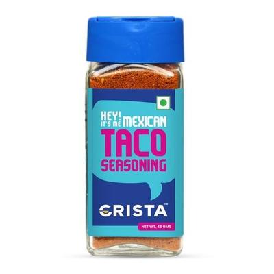 CRISTA 45 Gms Mexican Taco Seasoning for Taco, Enchilada & Burrito | Premium Herbs & Spices Blend with Authentic Mexican Flavours | Vegan