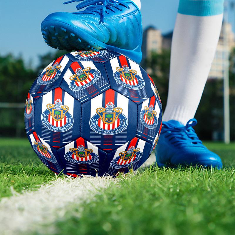 Club Deportivo Guadalajara Print Size 5 Soccer Ball, PU Wear Resistant Football for Match Training and Daily Practice, Birthday Gift for Soccer Fans