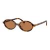 Logo Acetate Oval Sunglasses Women Sunglasses Tortoise SMU04ZF-19P-2Z1