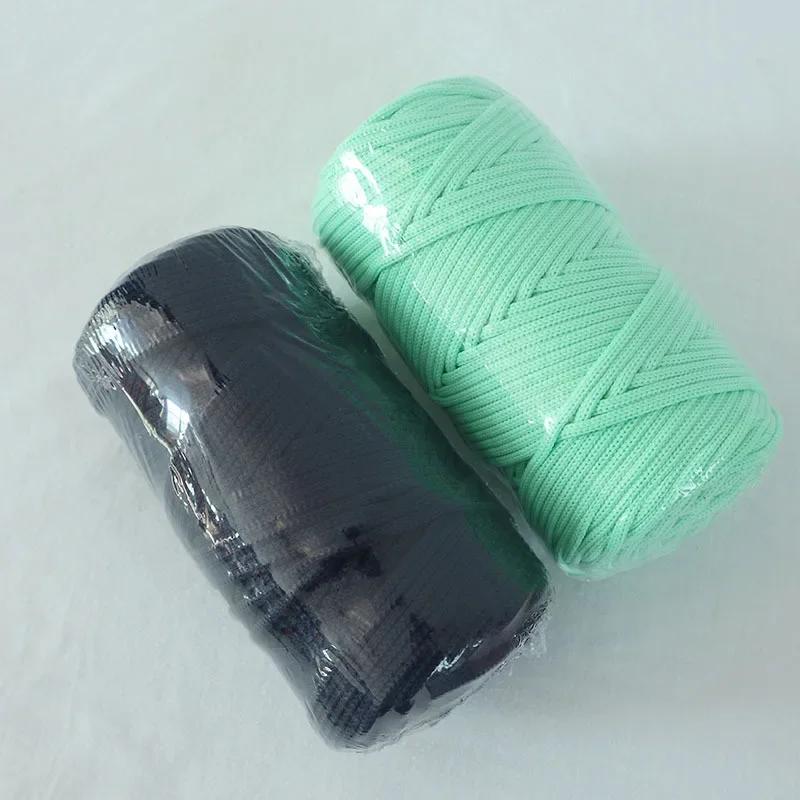 300g/4mm Polyester Nylon Mischgarn Große Rolle Runder Hohlfaden DIY Handgewebtes Wandteppich Dekorationsgarn Häkelstrang