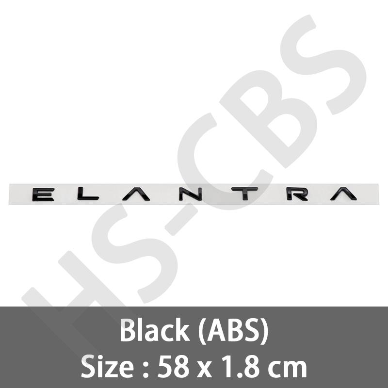 AAXZ1 New Style ABS ELANTRA Car Taigate Letter Logo 3D Sticker Rear Trunk Nameplate Body Decoration Badge Decal Emblem Accessories