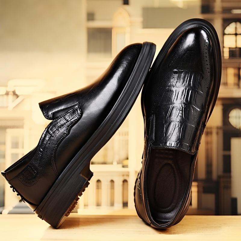 Läderskor för män Bröllop Formella Oxfords Business Casual kontorsarbetsskor för män Klassiska lyxiga spetsiga herrklänningsskor