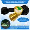 Propane Tank Gauge,Propane Tank Gauge Level Indicator,Universal Propane Gauge For 5-40 Lb LP Tank,Color-Coded Gas Pressure Meter & Leak Detector
