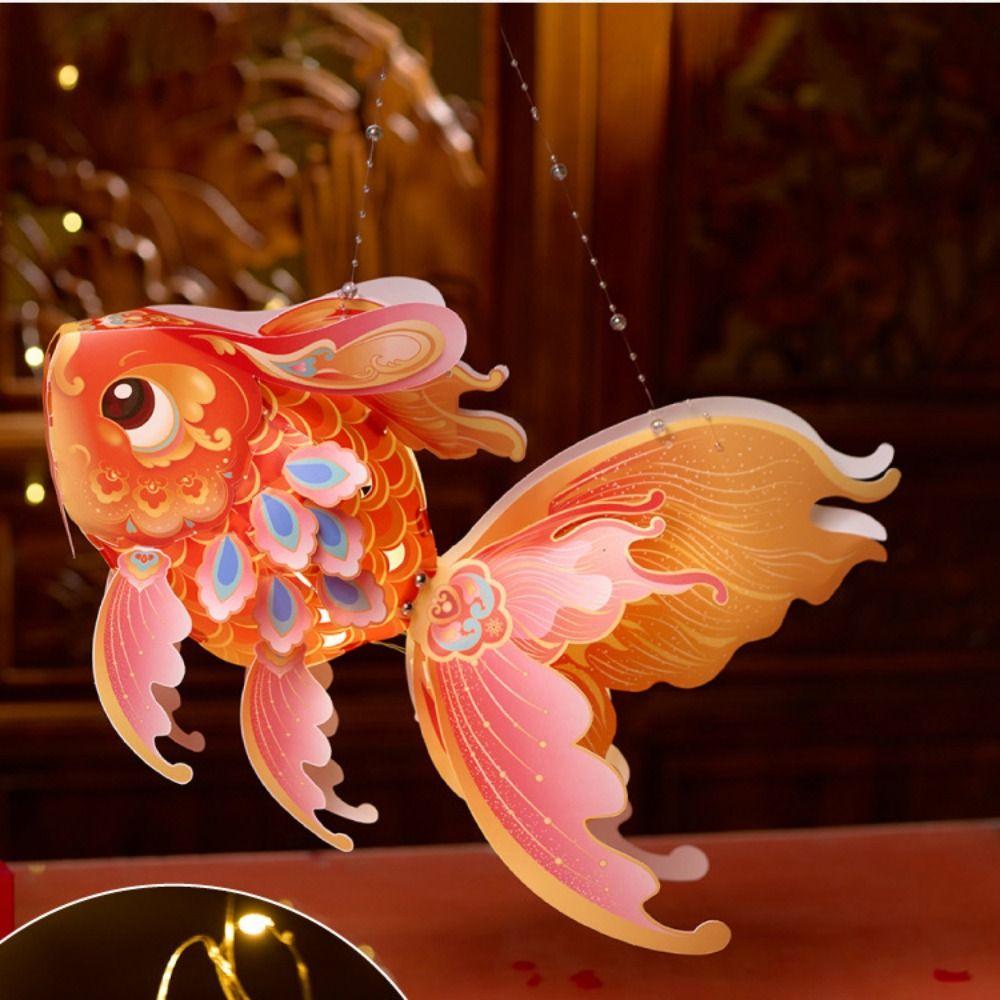 DIY Handcrafts Mid-Autumn Festival Lantern DIY Handmade Chinese Glowing Handheld Lantern  Kids