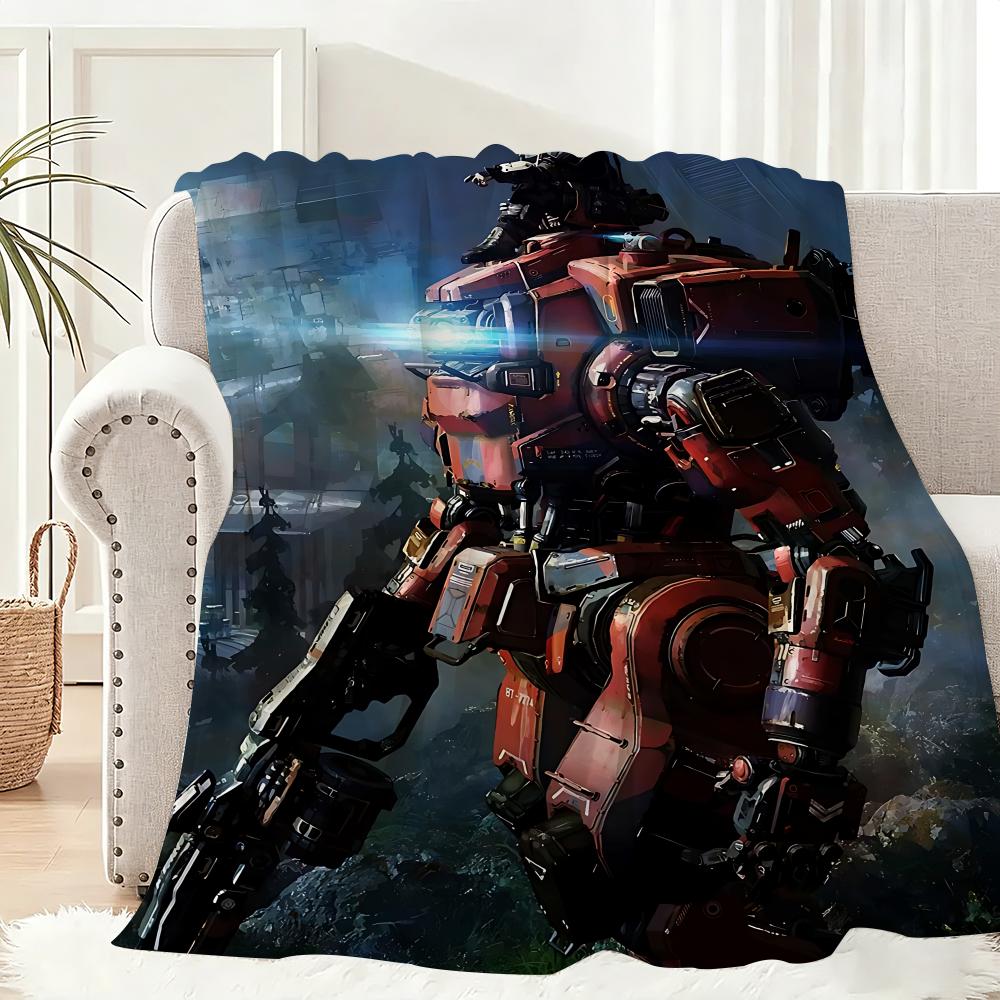 Game Titanfall 2 Throw Lightweight 240g Flannel Blanket Soft Skin-friendly for Summer Cooling 75x90cm