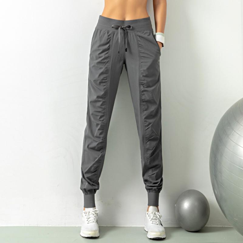 

1 шт. спортивные штаны в спортивном стиле, дышащие, простые, с фиксацией ног, универсальные, свободные, для йоги, девять точек 2XL серый