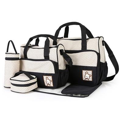 Cestovní taška pro rodiče a děti Módní crossbody taška pro maminku Domácí multifunkční velkokapacitní kabelka Pětidílná sada tašek na pleny