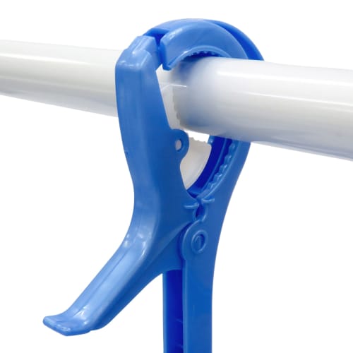 Towa Sangyo Clothes Drying Rack, Laundry, Corner Hanger with 24 Clothespins, Blue