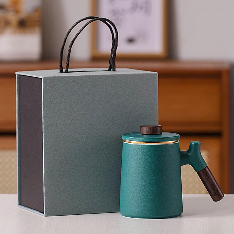 Shangqi Ceramic Tea Infuser Mug - Dark Green-Blue
