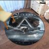 Custom Name Assassin's Creed Printed Round Rug Carpet Chair Rug Area Rug Entryway Doormats,for Office Chair Living Room Bedroom Kitchen Room.