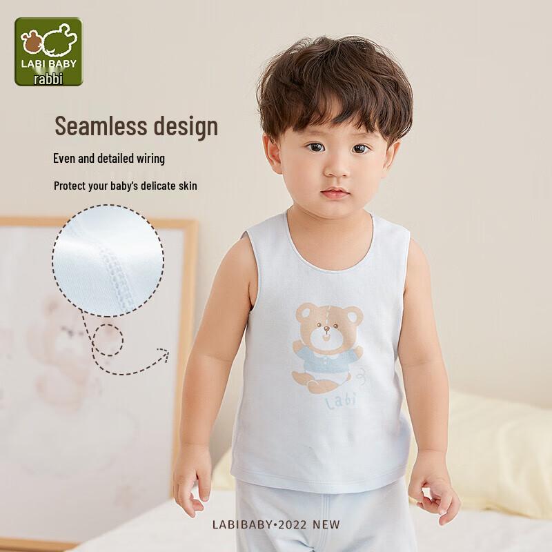 Labi Baby Energetischer Bär Ärmelloses Unterhemd 2er-Pack