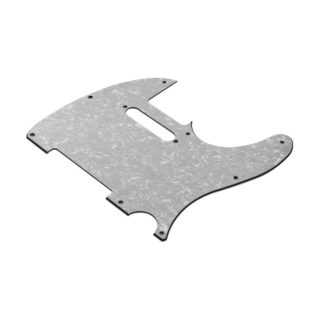 3Ply Guitar Pickguard with Single Coil Pickup Hole for Electric Guitar White Pearl