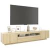 Vidaxl Szafka Tv Z Oświetleniem Led, Dąb Sonoma, 200X35X40 Cm