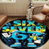 Space Adventure With Six Seven 67 Round mat Home Decor, Chair rug For livingroom,Bedroom, doormat home decor Birthday Gift Christmas Gifts