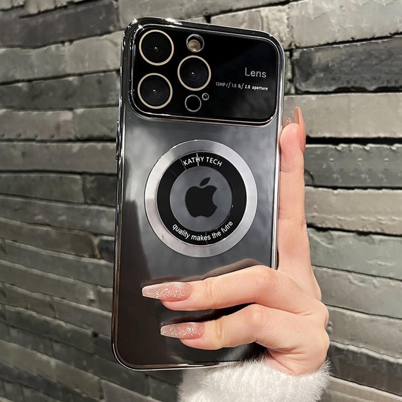 Beschichtung Glas Linsenschutz für Magsafe Magnetische Hülle für IPhone 13 12 14 Pro Max Plus Slim Klar Kabellose Ladegerät Abdeckung