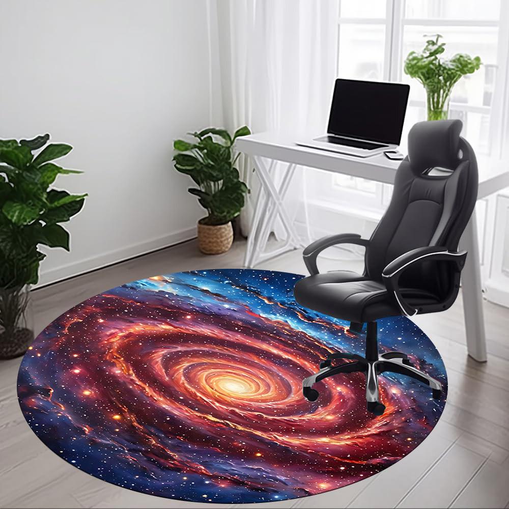 1pc Galaxy Chair Carpet for Office, Non slip, Soft and Durable Office Rug