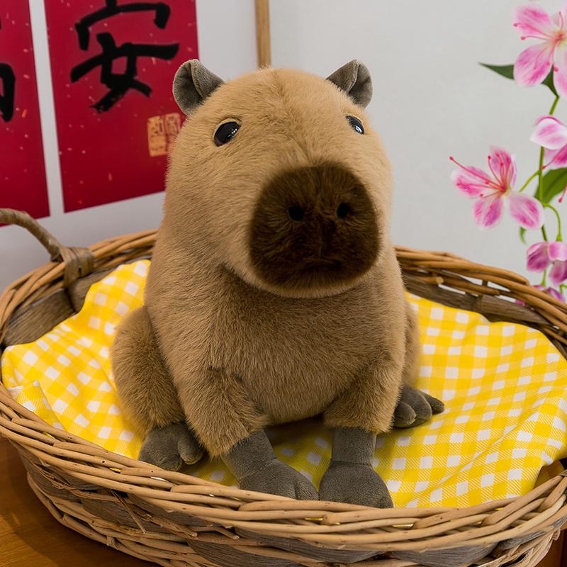 Lovely Capybara Plush Toys Kawaii Capibara Plushie Pillow Stuffed Soft Animal Doll Capybara Toy Pendant Toy Gift