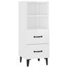 Sideboard High Gloss White 34.5 x 34 x 90 cm Engineered Wood