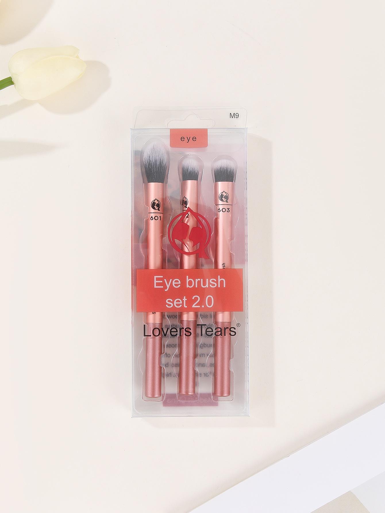 LOVERSTEARS Portable Makeup Brush Set: Concealer, Eyeshadow, Powder, and Blush Brushes with Soft Bristles.