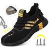 Fashion Work Sneakers Men Safety Shoes Construction Steel Toe Work Shoes Safety Boots Men Shoes Anti-Puncture Working Summer Kevlar