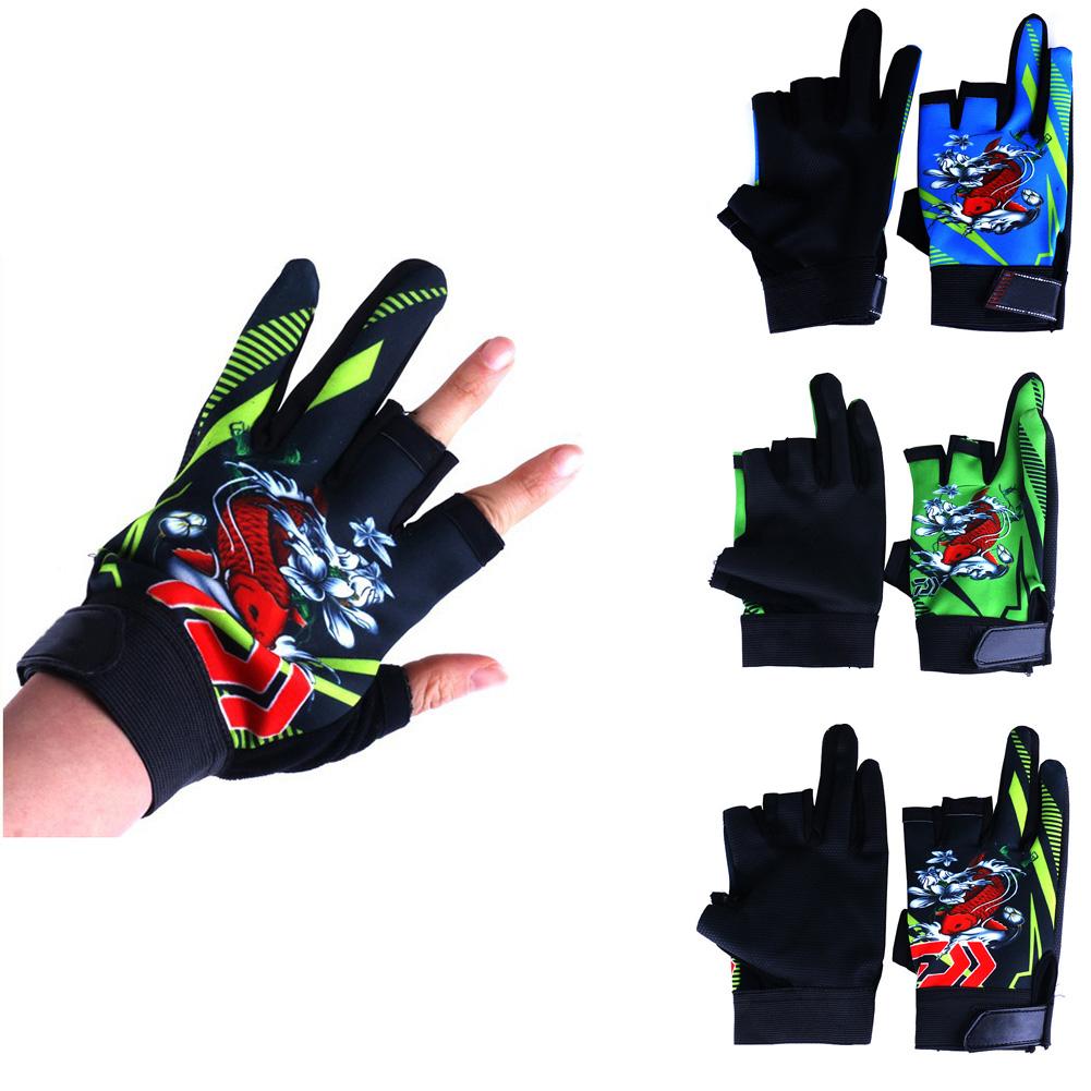 Elastic Non-slip Breathable Wear Resistance 3 Finger Appearing Riding Gloves