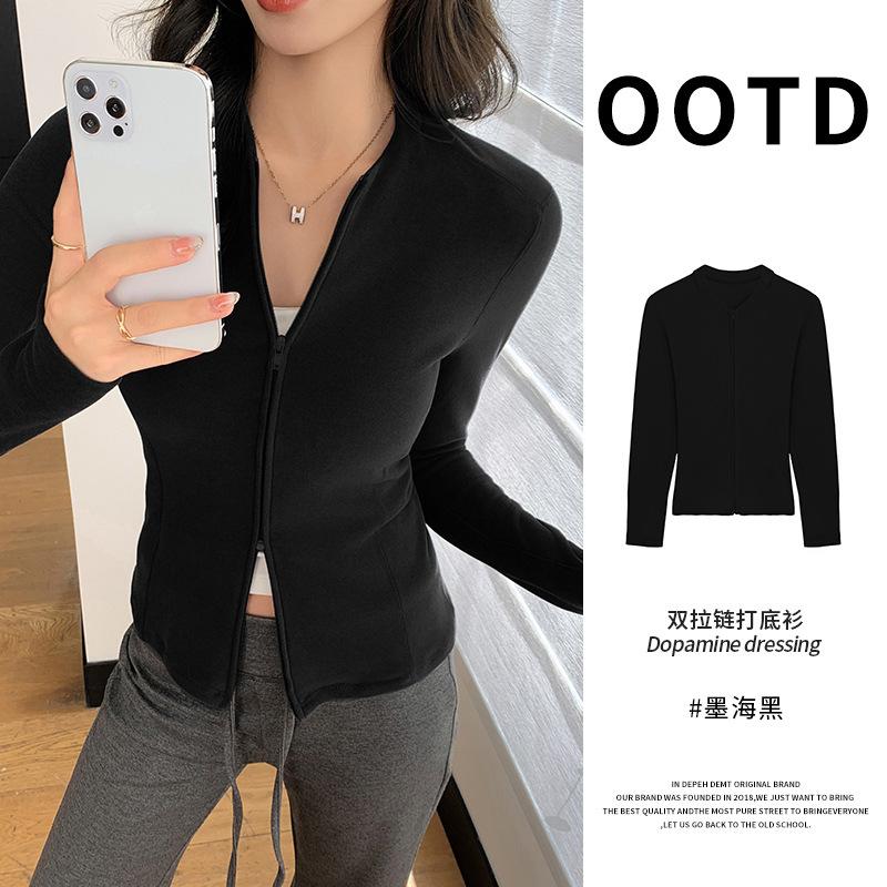 Cappotto Corto da Donna S Slim Fit Girocollo Manica Lunga con Zip Caldo Autunno Inverno