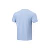 Li Ning Plain Round Neck Pullover Short Sleeve T-Shirt Men Tops Blue ATST591-1
