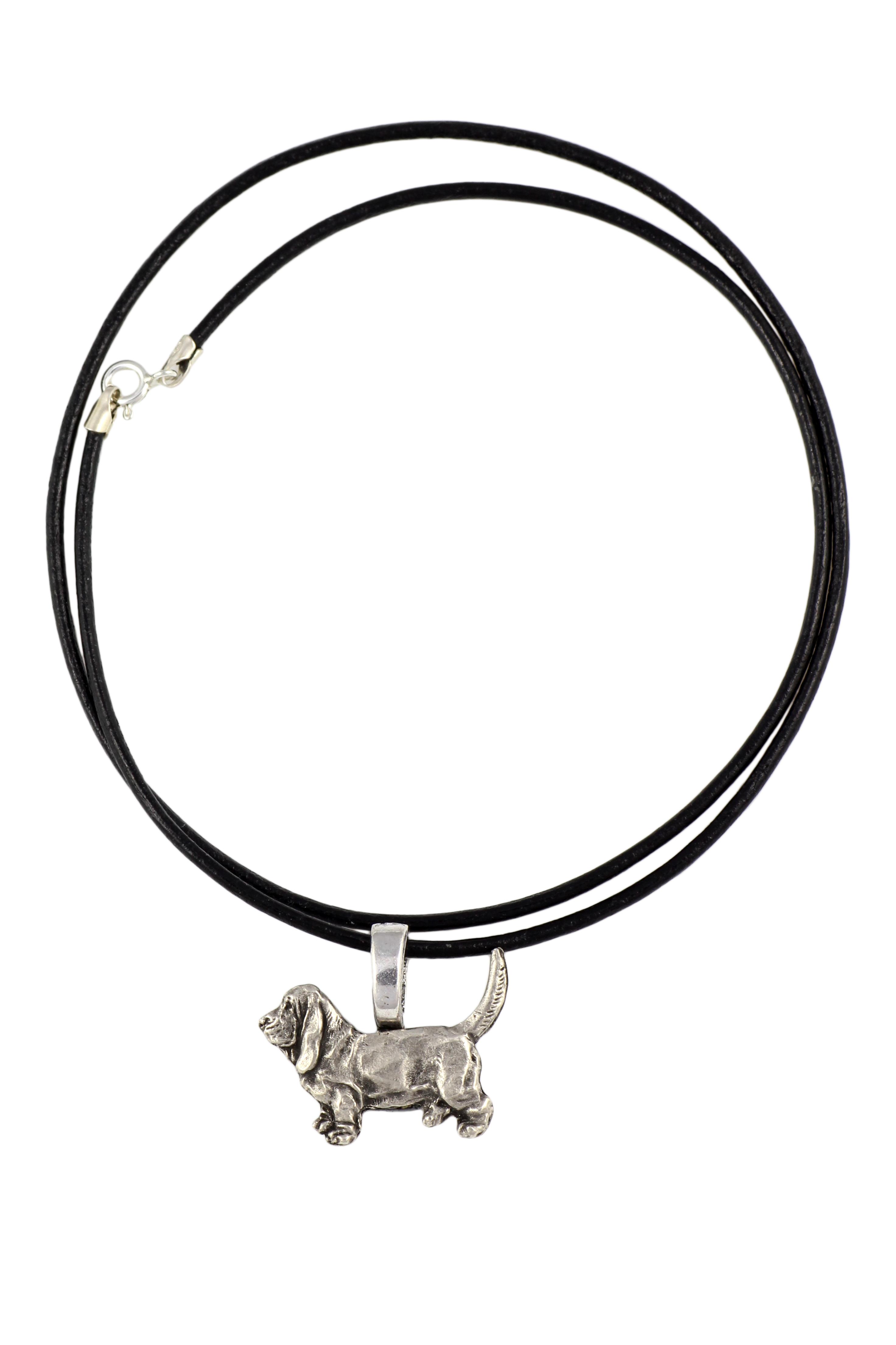 

Basset Hound I - Dog necklace, silver-plated pendant for the dog lover, subtle jewellery by Art-Dog
