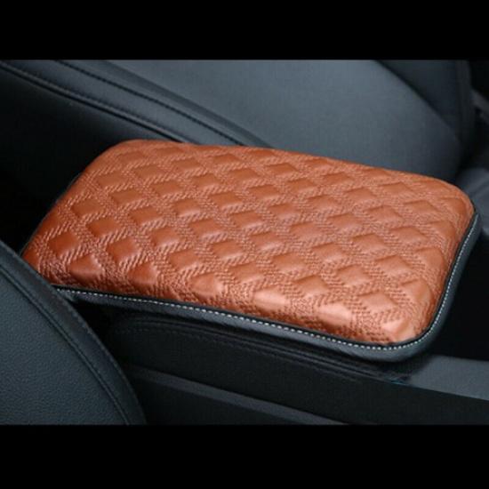 Universal Car Leather Armrest Cushion Pad Center Console Box Protect Cover