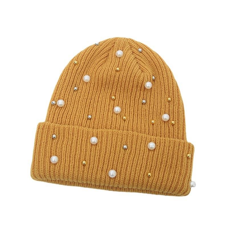 Knit Hat For Women Winter Pure Acrylic No Brim Beanie With Warmth And Sun Protection