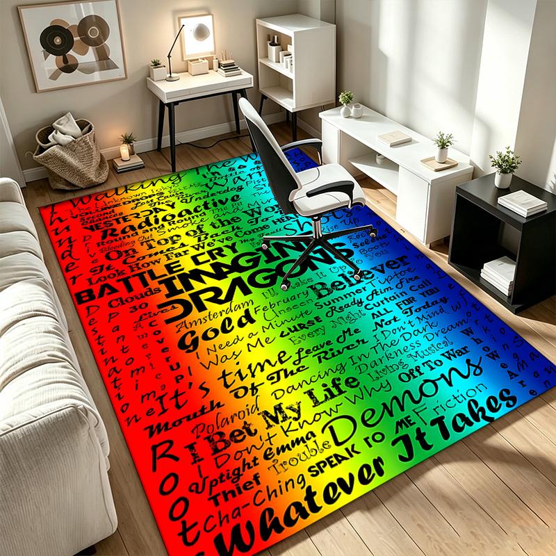 Imagine Dragons  A Rug Suitable for Office Chair Areas Living Rooms and Computer Desks Perfect for Home Offices and an Ideal Holiday Gift