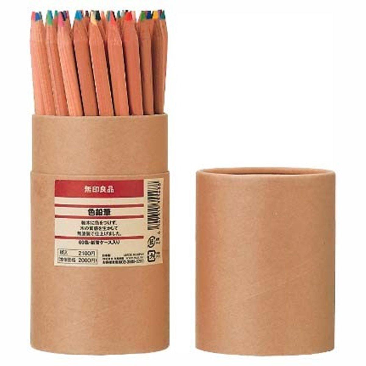 MOMA MUJI 60 цветных карандашей в тубусе от Muji