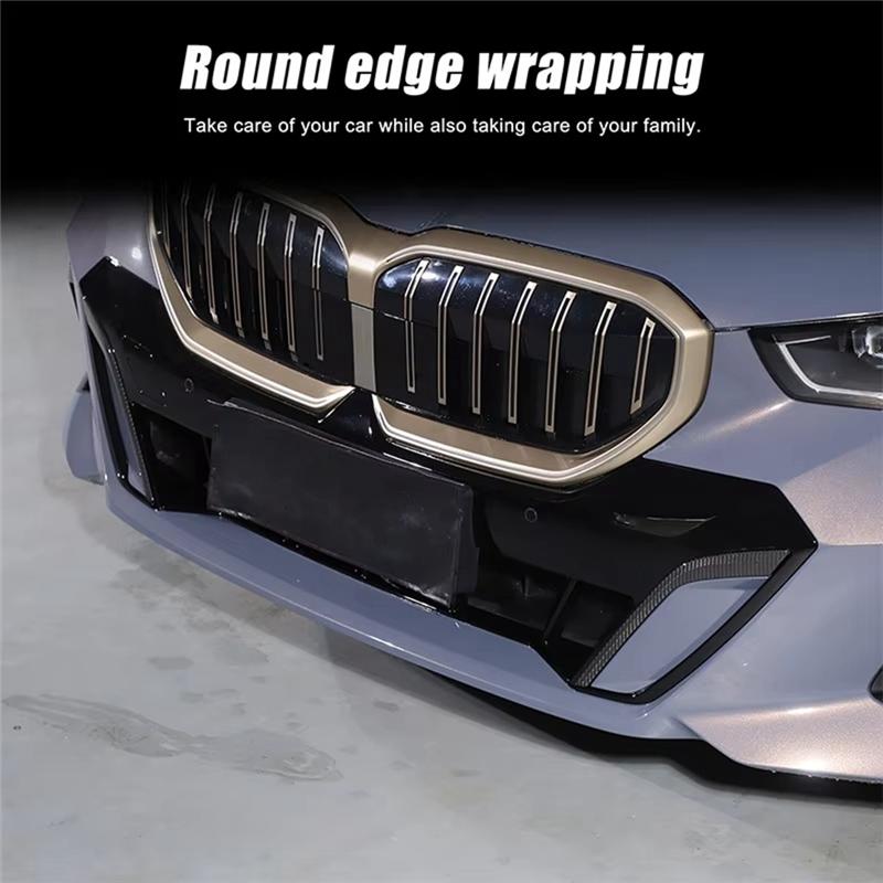 Real Carbon Fiber Car Front Bumper Lip Spoiler Trim For BMW 5 Series G60 2024 Sport Version Accessories